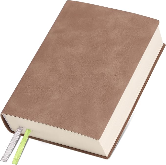 Thick Blank Journal Notebook 400 Pages , A6 Unlined Plain Sketchbook , 100gsm Thick Paper Hardcover Soft Leather Cover, No Lines Drawing Pad Memo Diary Writing Art Notepad ，3.9 × 5.5 Upgrade Page (khaki)