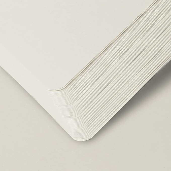 Hardcover Notebook Blank Journal Sketchbook for Drawing, Medium 5.5 by 8.4 Inch, 100 GSM Thick Paper (Green, Plain)