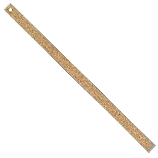 Pacific Arc Stainless Steel Ruler with Inch and Pica Measurements, 24 Inches Cork Backed