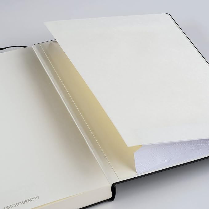 LEUCHTTURM1917 - Notebook Hardcover Paperback B6+ - 219 Numbered Pages for Writing and Journaling (Stone Blue, Plain)