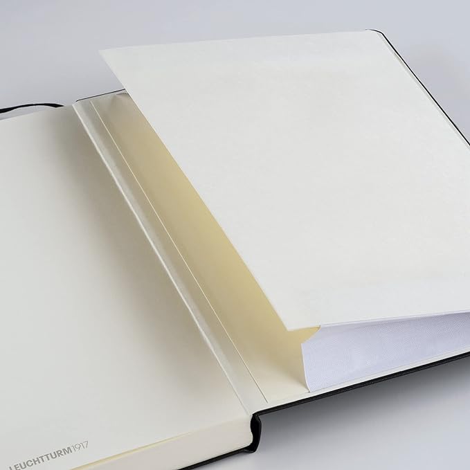 LEUCHTTURM1917 - Notebook Hardcover Paperback B6+ - 219 Numbered Pages for Writing and Journaling (Navy, Dotted)