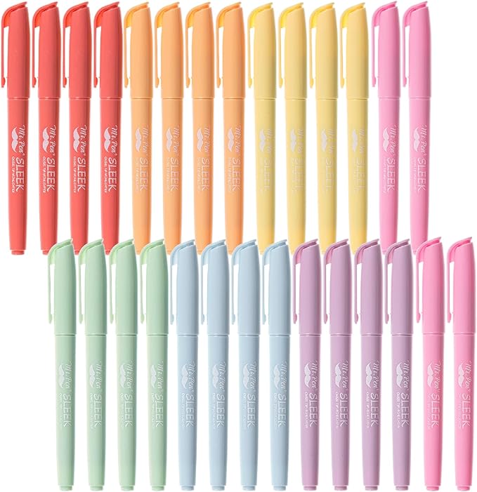 Mr. Pen- Highlighters, 28 Pack, Highlighters Assorted Colors | Colored Highlighters, Highlighter Pen, Highlighter Set, Colorful Highlighters, Assorted Highlighters