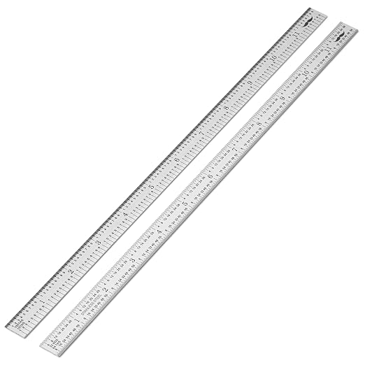 Mr. Pen- Machinist Ruler, 12 Inch, 2 Pack, Stainless Steel Imperial | Precision Measuring Tool, 1/10, 1/100, 1/32, 1/64 Inch Graduation for Engineering, Carpentry, Drafting, Office, School