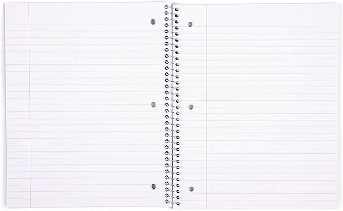 Mintra Office Durable Spiral Notebooks, 1 Subject, (Teal, Wide Ruled 12pk), 100 Sheets, Poly Pocket, Moisture Resistant Cover, School, Office, Business, Professional