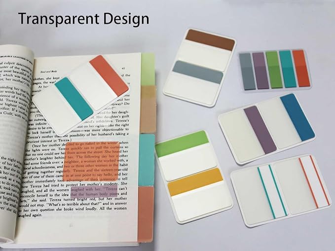 ELII 500 PCS Tabs 2 Inch Book Tabs Sticky Index Tabs,Page Marker | File Tabs,Self Adhesive, Labels for Notebooks,Repositionable, Tape Flags, Binders,File Folders,Smooth Writing,Page Tabs