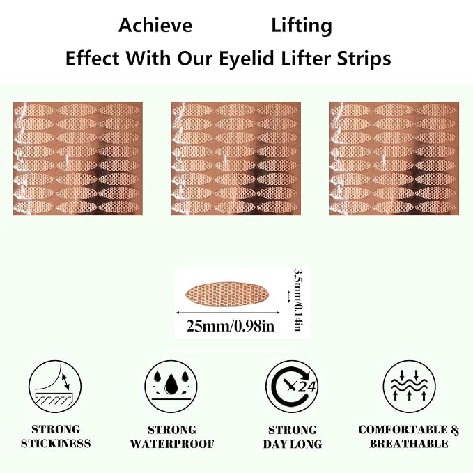 Eyelid Tapes for Hooded Eyes Invisible Eyelid Lift Strips 3.5MM 480MM