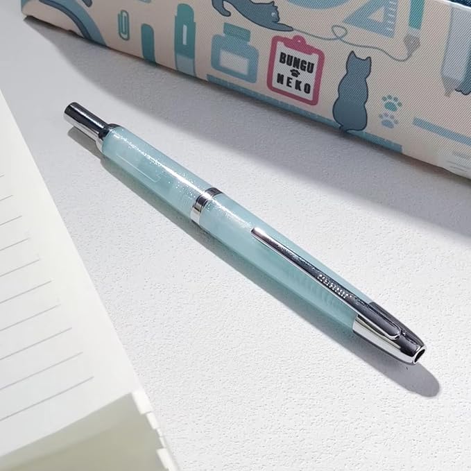JINHAO 20 Ice Blue Resin Press Fountain Pen EF Nib Writing Ink Pen with Converter School Office Stationery Gift