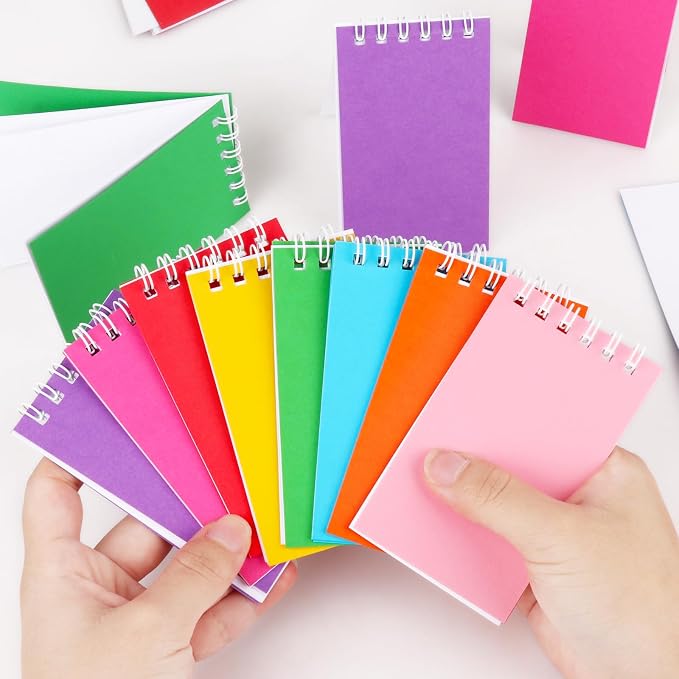 24Pack Pocket Notebook Bulk Small Notepad Pocket Notepad Small Spiral Notebooks for Work, Home, Office, School, Gifts 4X2.4Inches
