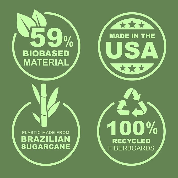 Samsill Plant-Based 2 Inch Durable D-Ring, View Binder, Eco-Friendly, USDA Certified Biobased,2 Count,Pack of 1, Indigo Blue