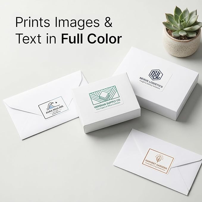 2 1/3" X 3 3/8" Matte White Printable Labels (250 Sheets, 2000 Stickers) Name Tag Stickers, Address and Shipping Labels for Laser & Inkjet Printers - Spartan Industrial Template R013