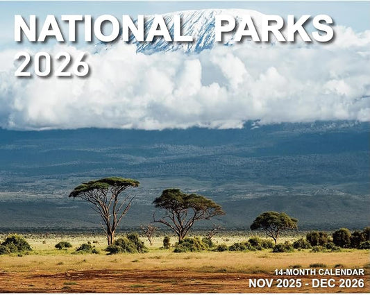 Calendar 2026 - Wall Calendar from January 2026 to December 2026, 3 Languages(English,French,Spanish), 2026 Wall Calendar with Holiday Marked, Premium Paper for Organizing, 8.5" x 11",National Park - B