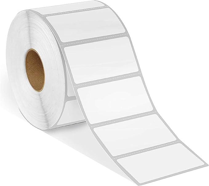2" X 1” Direct Thermal Labels (13000 Count, 10 Rolls) - Perforated | UPC Barcode Stickers, SKU Labels, Address and Mailing - Compatible With Zebra and Rollo Printers - Spartan Industrial