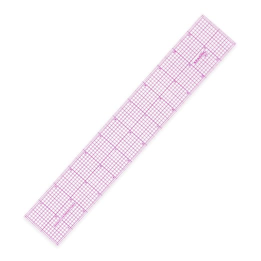 KEARING 2"x12" Clear Sewing Graph Ruler - PVC Plastic Pattern Grading Ruler | Flexible 1.2mm clear plastic 12" grid ruler for fashion design. Sandwich line markings never rub off for sewing