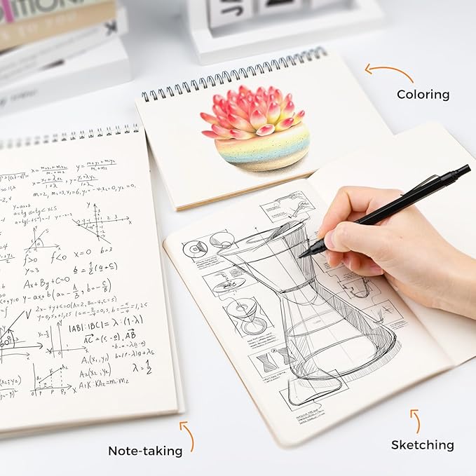STAGEEK 25PCS Art Mechanical Pencil Set, 3PCS Metal lead pencil 0.5, 0.7, 0.9, 2PCS 2mm Drawing Pencil (HB 2H 2B 4B Color) with 392PCS Graphite Leads, Eraser with Case for Drafting Drawing Writing