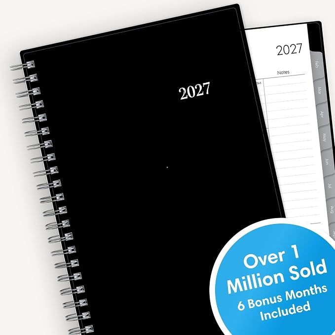 Blue Sky 2027 Weekly & Monthly Planner, 5"x8", Enterprise | January 2027 - December 2027, Flexible Cover, Durable Twin Wire Binding, Laminated Tabs