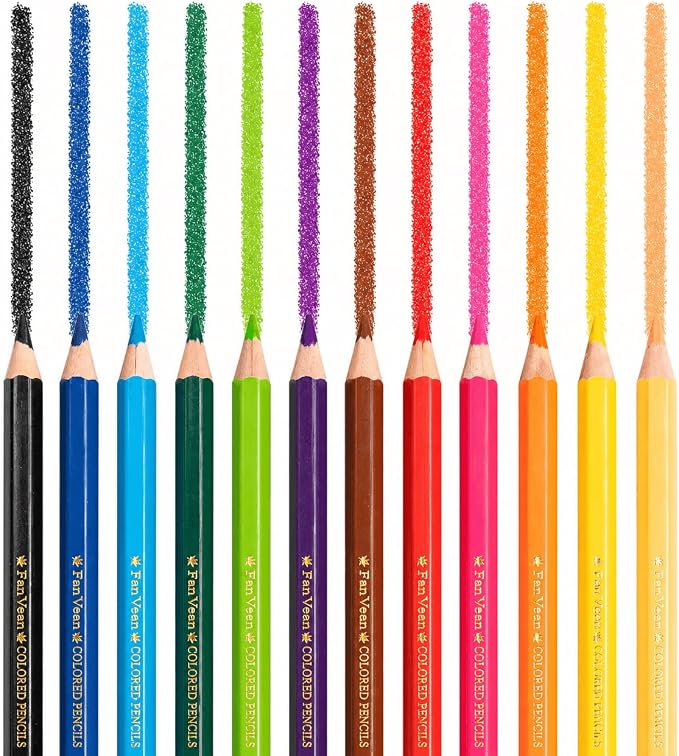 Colored Pencils,12 Count Presharpened Color Pencil,Classroom Set,School Supplies for Kids