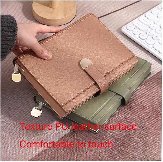 A5 Notebook Journal Leather Journal Hardcover With Pen Set for Work School Writing Business Notebook 300 pages + pen refill + gift box packaging(Lightblue)