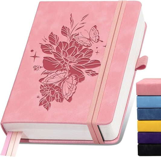 Lined Journal Notebook 365 Pages, B5 Leather Journals for Writing Women & Men, Hardcover Notebook with 100GSM Thick Paper, Daily Journal Notebook for Travel, Work, School, Note Taking, College Ruled