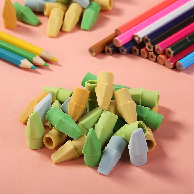 Mr. Pen- Pencil Erasers Toppers, 120 Pack, Colorful, Latex Free, No Smudge | Mr Pen Erasers for Pencils