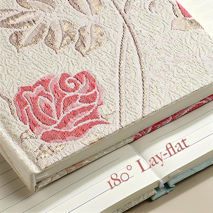 Anniversary Journal, Wedding Gifts, Rose Notebook for Writing the story of us, Journals for Women, A5, Ruled, Hardcover, Lay Flat, Personal Journal, Newly Wed Gifts for the Couple