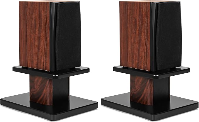 IBVIVIC Pair-6 Inch (15CM)-Wood Speaker Stands, 110lbs Weight Capacity | for Home-Cinema HiFi Desktop and Satellite Speakers Monitor Stands, Enhanced Audio Listening Experience for Home Theaters
