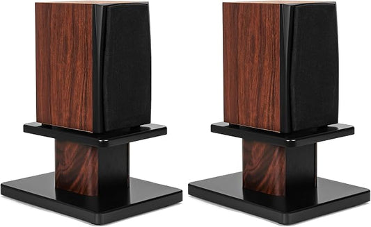 IBVIVIC Pair-6 Inch (15CM)-Wood Speaker Stands, 110lbs Weight Capacity | for Home-Cinema HiFi Desktop and Satellite Speakers Monitor Stands, Enhanced Audio Listening Experience for Home Theaters