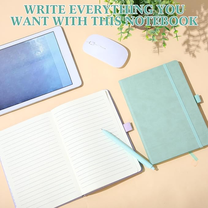 Laumoi 14 Pack Hardcover Journal Notebooks Bulk Journaling Notebook Wide Ruled PU Leather Ruled Lined Journals with Pen Holder for School Business Work Writing (Classic Color,A5)