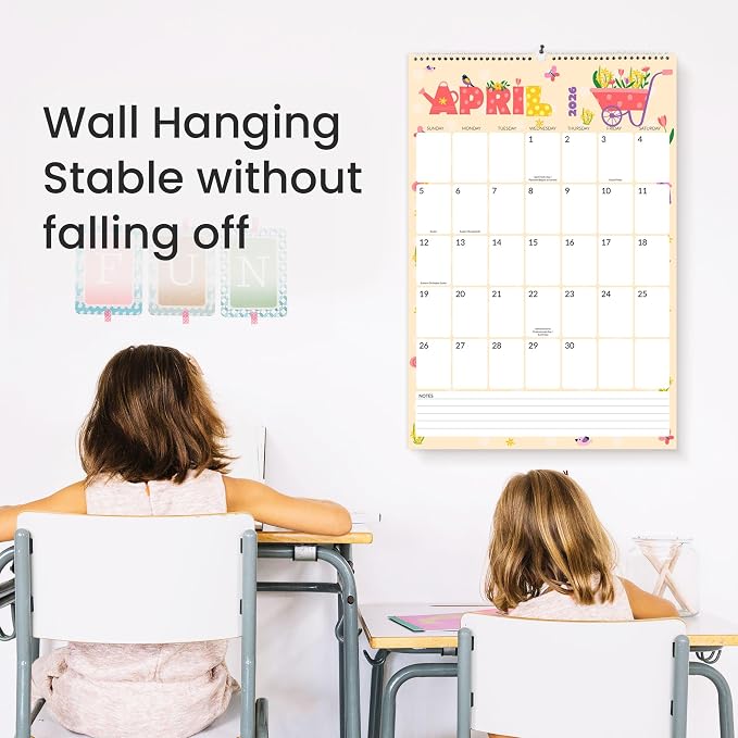 SUNEE Wall Calendar 2026 Large 22.75"x15.5", 21 Month (Ends June 2027), Vertical Extra Large Monthly Calendar 2026 for Wall, Cute