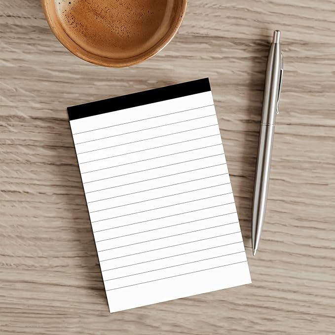 16 Pack Note Pads 3 x 5 Inch small notepads for Business Office Legal Pads | White Small Notepads College Ruled Writing Pad Mini Notepad with 30 Sheets Lined Paper in Each Notepad for Home Office School