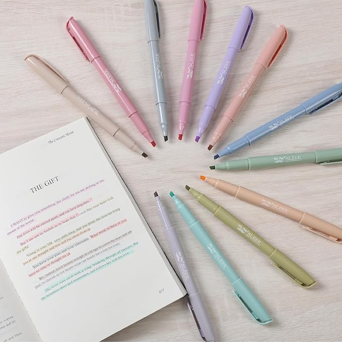 Mr. Pen- Highlighters, 12 Pack, Earthy Colors, Chisel Tip, Quick-Dry | Smear-Resistant, Odorless Highlighters for School, Office & Journaling