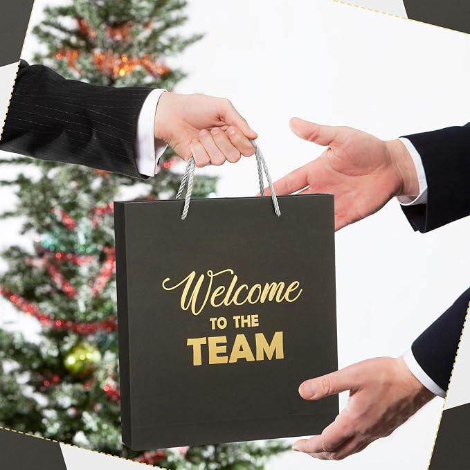 Sayglossy New Employee Welcome to The Team Gift Sets Notebook and Pen Welcome to The Team Box Employee Appreciation Gift Sets for New Office Worker(Gray)