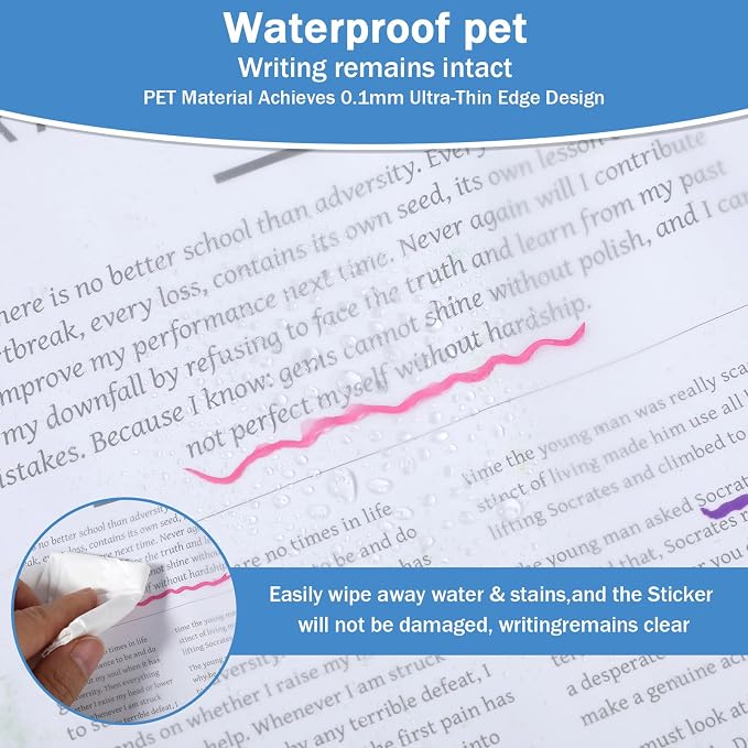 200 Sheets Large Transparent Sticky Notes, 11x8.5 Inch See Through Sticky Notes - Clear Waterproof Translucent Self-Adhesive Paper, PET Material, Ideal for Office Annotating & Organizing