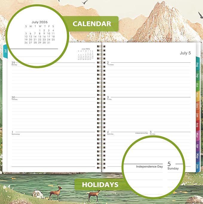 Planner 2026-2027 - Academic Planner 2026-2027 Weekly and Monthly, July 2026 - June 2027, 8.5''x11'', Weekly Monthly Planners with Printed Tabs, Inner Pocket | July 2026 - June 2027, Weekly Monthly Planners, Printed Tabs, Inner Pocket, Planner for Stud...
