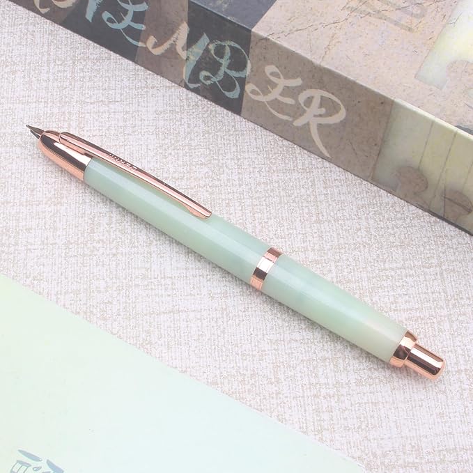 JINHAO 20 Celestial Jade Red gold clip Press Fountain Pen Elegant Luxury Ink Pen EF Nib Writing Calligraphy Pens School Supplies Stationery