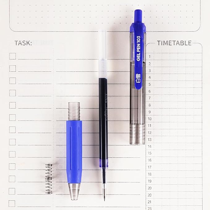 EYEYE G-103 Gel Pen 0.7mm, 5 Black 5 Blue, Medium Point Pens | Retractable, Quick Drying, Ballpoint Pen Fine Point Smooth Writing Pens for Office School Supplies