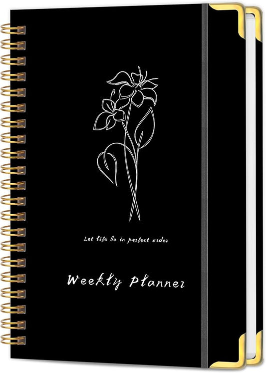 TREES Undated Weekly Planner, Weekly To-Do List, Goal and Habit Tracker | 5.8" x 8" Spiral-Bound Organizer for Weekly Goals, Tasks and Habits, Designed for Work, School and Everyday Planning