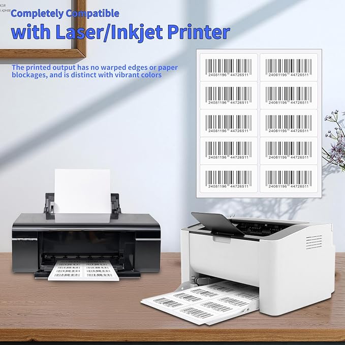 Mailing Label,Address Labels 10-UP,NefLaca White Shipping Labels,Adhesive Shipping Labels,100 Sheets in Total(2" x 4"),Printable White Sticker Paper for Laser & Inkjet Printers.(1000 Labels)