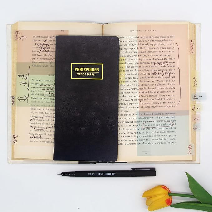 Pastel Transparent Sticky Notes, Bible Study Supplies, See Through Sticky Notes Tabs Book, 2-in-1 Clear Sticky Notes & Index Tabs Set for Reading Books Annotating Page Tabs Page Marker, Office Supply