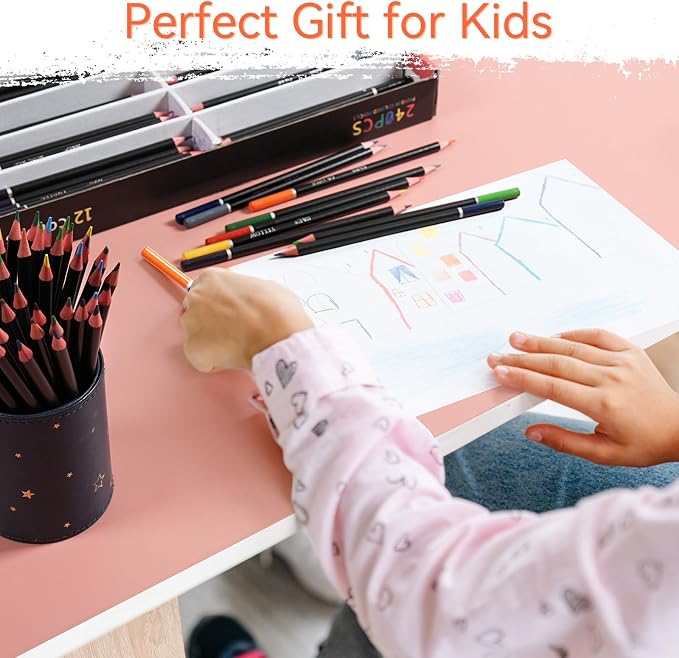 S & E TEACHER'S EDITION Colored Pencils 240Pcs, Pre-sharpened Super Soft Core Lead, Colored pencils,In Drawing Pencils, Woodcase Lead Pencils