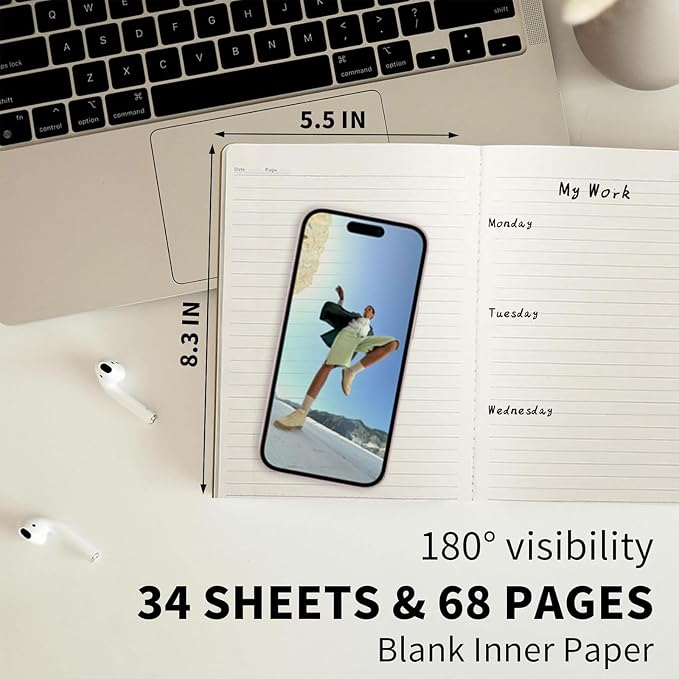 100 Pack A5 Lined Kraft Notebook Journals 8.3x5.5 In，Travel Journals Notebooks Bulk，Subject Notebooks 30 Sheets 60 Pages for Writing School Office Supplies (Multicolor Lined-100 Pack)