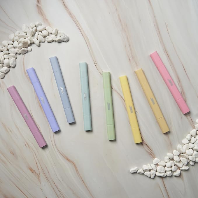 BLIEVE Bible Highlighters No Bleed Through, Pastel Colors, Dual Tip, 8 Pack | Aesthetic Cute Highlighters, Chisel Tip & Fine Point For Bible & Journaling, Back To School Supplies