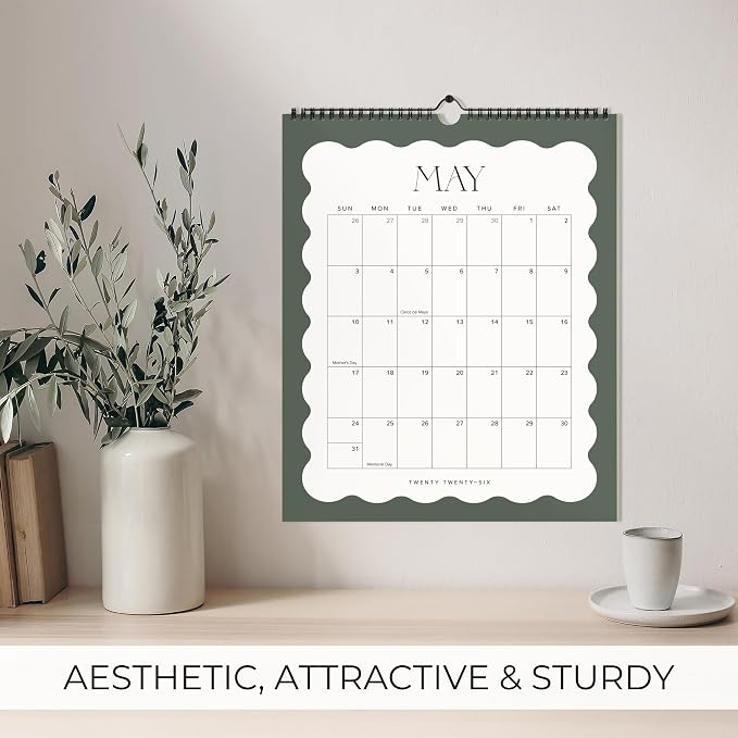 Aesthetic 2026 Wall Calendar - Runs from January 2026 Until July 2027 - The Perfect Large Modern 2026-2027 Calendar Planner for Easy Organizing