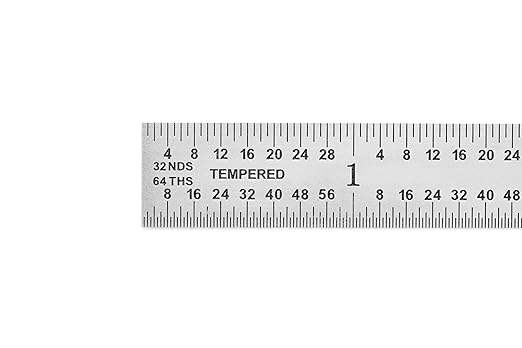 PEC Tools Full Flexible 6 Inch Stainless Steel Ruler, Machinist Metal Rule, Quick Reading, 5R Graduation- 1/32",1/64",1/10",1/100", Trusted by Professionals, Made in USA