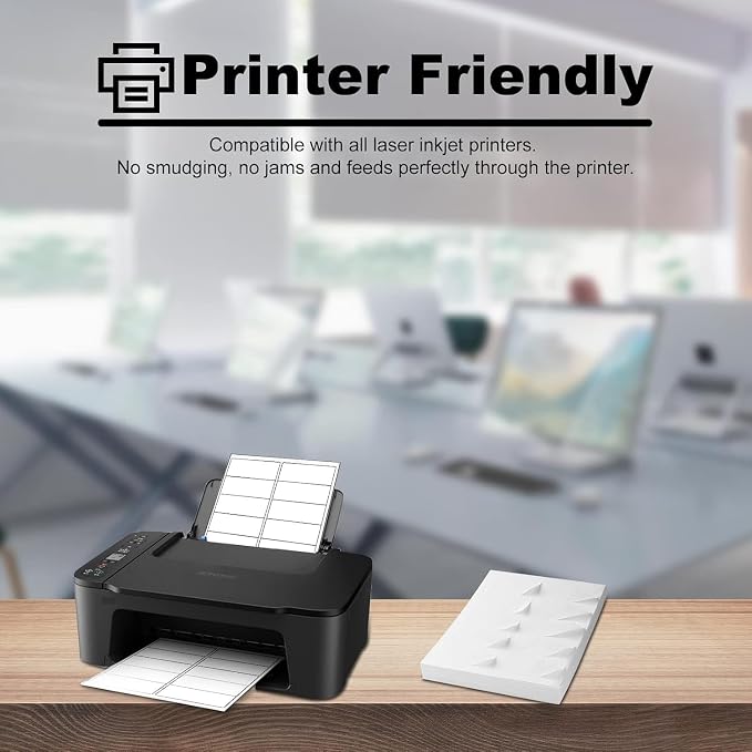 LabelMore 1000 2" x 4" Shipping Address Labels, Inkjet & Laser Compatible, Permanent Adhesive, 100 Sheets (10 Labels Each)