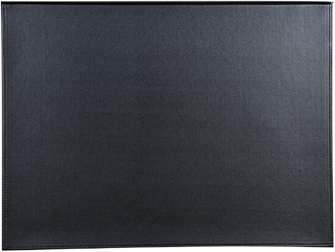 KINGFOM 18''x14'' Large Rectangle A3 Desk Writing & Drawing Desk Pad &Board Table Protector Mat with Paper Clip on Top Black