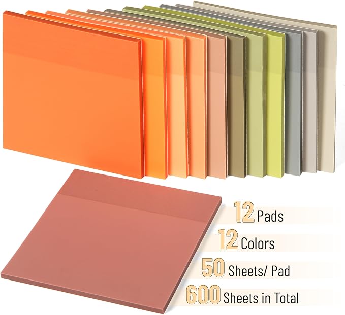 Mr. Pen- Transparent Sticky Notes, 3" x 3", 12 Pads, 600 Sheets | See Through Self-Adhesive Notes for Bible Journaling and Studying, Water-Resistant, Easy to Peel, Clean Removal