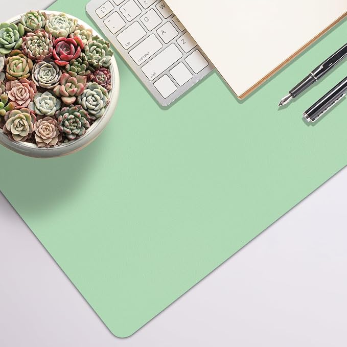 Mouse Pad and Keyboard Wrist Rest, 3-in-1 Large Keyboard and Mouse Pad Set, Wrist Rest for Computer Keyboards, Non-Slip Green Desk Mat for Women St. Patricks Day Accessories, 31.5" X 15.7"