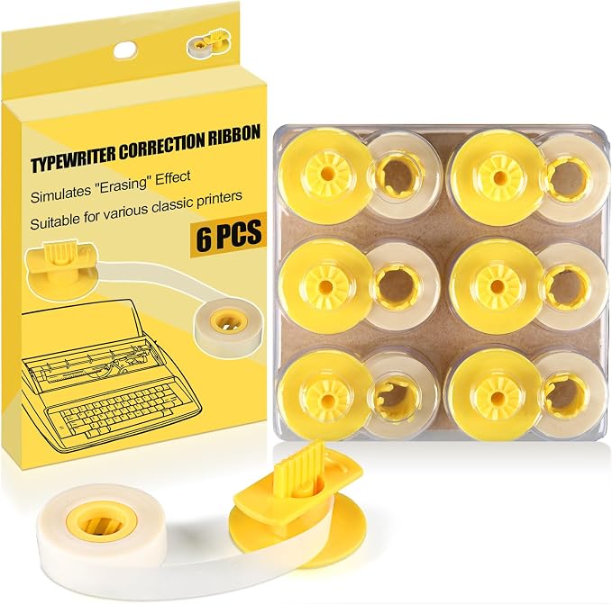 Harloon 6 Pcs Correction Tapes, Lift-Off Typewriter Correction Ribbon for Office & Home Use(6.5m x 7mm Each)