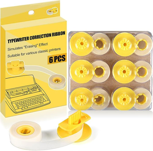 Harloon 6 Pcs Correction Tapes, Lift-Off Typewriter Correction Ribbon for Office & Home Use(6.5m x 7mm Each)