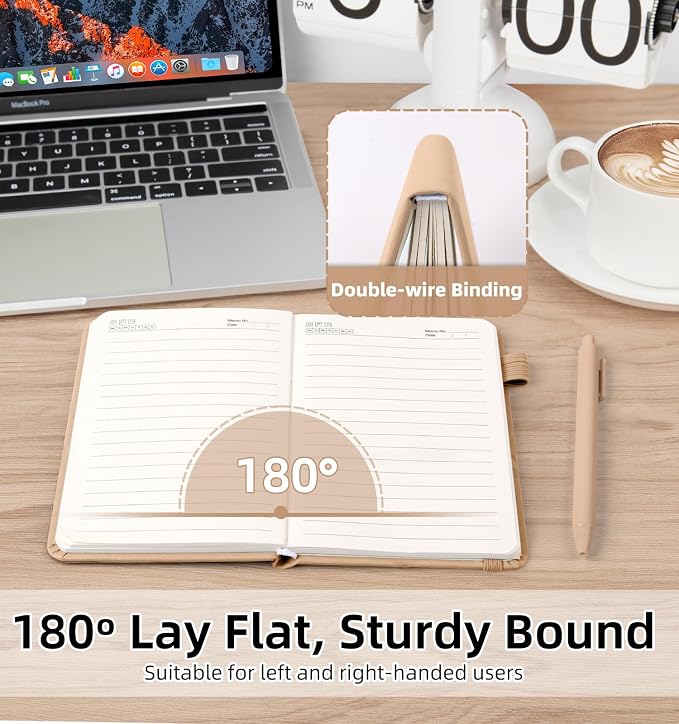 3 Pack Pocket Journaling Notebooks, A6 Small Notebook For Note Taking Journaling Notebooks Journals For Writing Mini Note Pads With Pen Holder 120 Pages 100 GSM Thick Paper(Nude, Brown, Forest Green)
